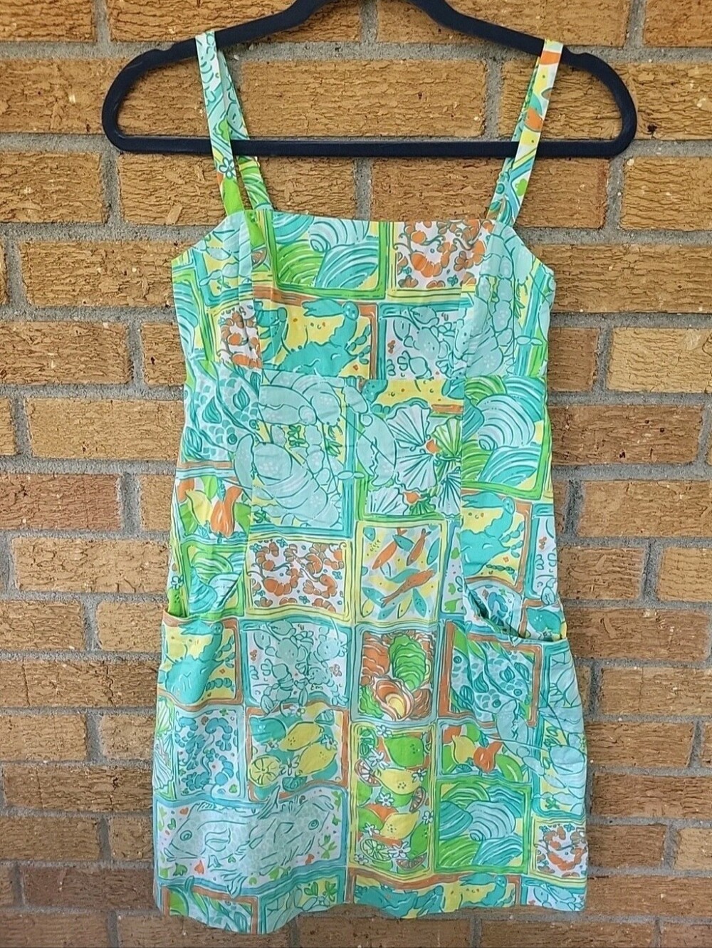 Lilly Pulitzer Lola Dress "Just Add Lemons" Womens Size 4